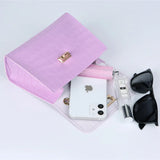 Casual PU Chain Buckle Messenger Bag Crocodile Pattern Shoulder Bag