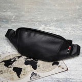 Vintage Leather Waist Bag Men Money Phone Fanny Pack