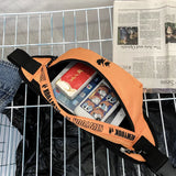 Casual Canvas Waist Bag Travel Pouch Shoulder Bag Unisex Belt Pack Chest Bag