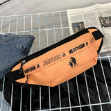 Casual Canvas Waist Bag Travel Pouch Shoulder Bag Unisex Belt Pack Chest Bag