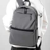 Casual Men's Business Backpack Nylon Solid Large Capacity Student Schoolbag