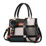 Plaid Shoulder Bag Stitching Crossbody Bags Women Handbag
