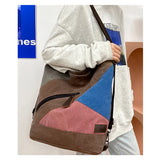 Canvas Shoulder Crossbody Bag Large Capacity Travel School Messenger XA806M