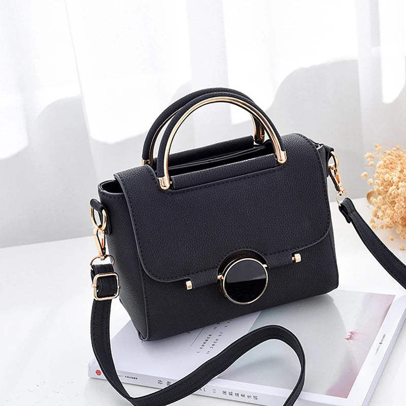 Small Leather Flap Handbag for Women, High Ladies Party Purse Clutch