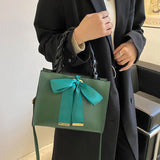 Solid Square Handbag High Capacity Pu Leather Female Shoulder Bag Crossbody