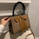 Solid Square Handbag High Capacity Pu Leather Female Shoulder Bag Crossbody