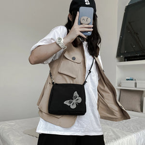 Casual Reflective Butterfly Crossbody Bag for Women