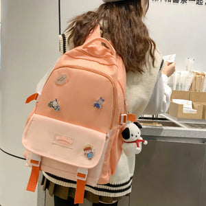 Waterproof College Backpack Girls Teenager Laptop School Big Size