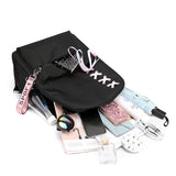 Casual Women Backpack Large Capacity Student School Bags USB Charging