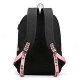 Casual Women Backpack Large Capacity Student School Bags USB Charging