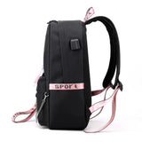 Casual Women Backpack Large Capacity Student School Bags USB Charging