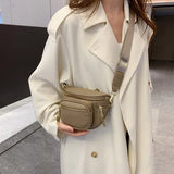Casual Leather Crossbody Chest Bag for Women Travel Waist Fanny Pack