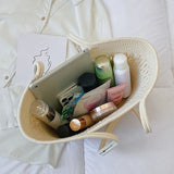 Women Straw Shoulder Crossbody Bag Beach Vacation Handbag