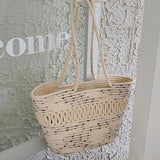Women Straw Shoulder Crossbody Bag Beach Vacation Handbag