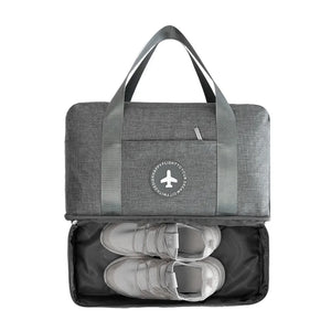 Cationic Fabric Waterproof Travel Bag Large Capacity Double Layer Storage Bag