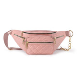 Chain Fanny Pack Women Nylon Waist Bag Chest Pack Mini Female Belt Bags