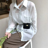Chain Fanny Pack Women Waist Bag Mini Belt Bags