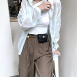 Chain Fanny Pack Women Waist Bag Mini Belt Bags