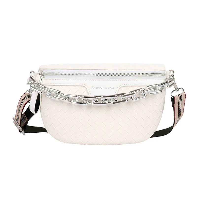 Leather Fanny Pack Waist Bag Crossbody Chest Bag Handbag