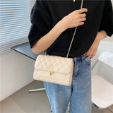 Chain Flap Shoulder Bag for Women Crossbody Messenger Handbag Purse Tote