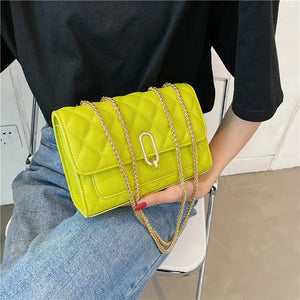 Chain Flap Shoulder Bag for Women Crossbody Messenger Handbag Purse Tote