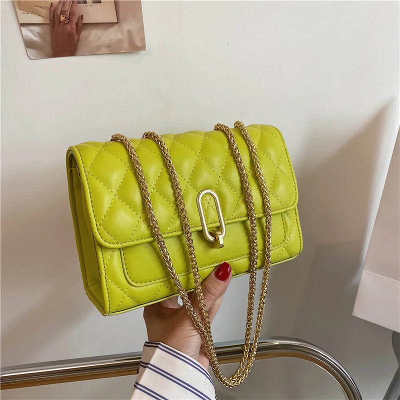 Chain Flap Shoulder Bag for Women Crossbody Messenger Handbag Purse Tote