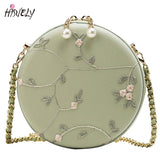 Embroidered Flowers Crossbody Bag for Women Small Messenger Handbag