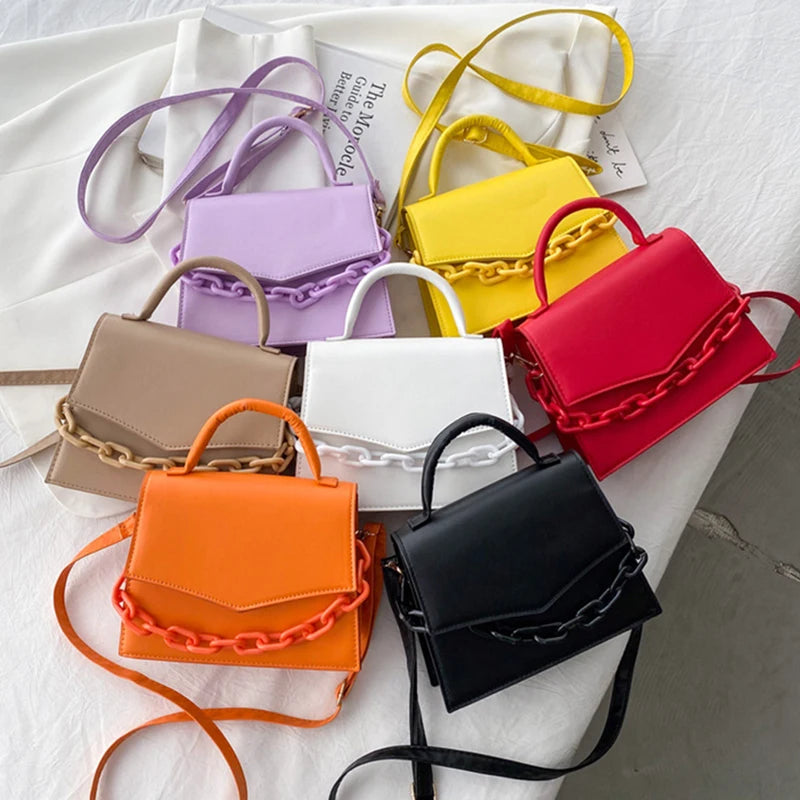 Chain Shoulder Bag Crossbody Bags For Women Small Mini Purse Vegan Leather