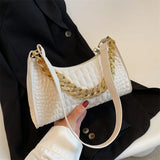 Chain Shoulder Bag Handbags Underarm Bags Women Casual Solid Pu Leather Bags