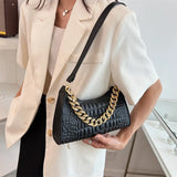 Chain Shoulder Bag Handbags Underarm Bags Women Casual Solid Pu Leather Bags