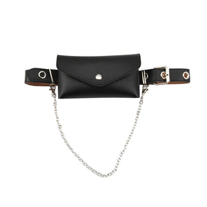 Chain Bag Belts for Women Jean Punk Silver Pin Buckle Belt