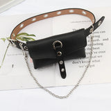 Chain Bag Belts for Women Jean Punk Silver Pin Buckle Belt