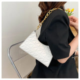 Plaid Women Shoulder Bag PU Leather Handbags Underarm Bags