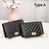 Chain Women Shoulder Bag Pu Leather Casual Solid Crossbody Bags