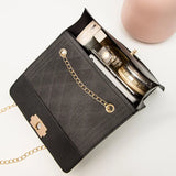 Chain Women Shoulder Bag Pu Leather Casual Solid Crossbody Bags