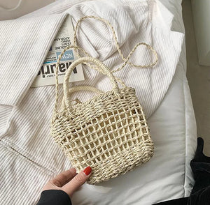Cherry Straw Bag Seaside Vacation Beach Shoulder Cross Small Fresh Sh