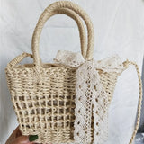 Cherry Straw Bag Seaside Vacation Beach Shoulder Cross Small Fresh Sh