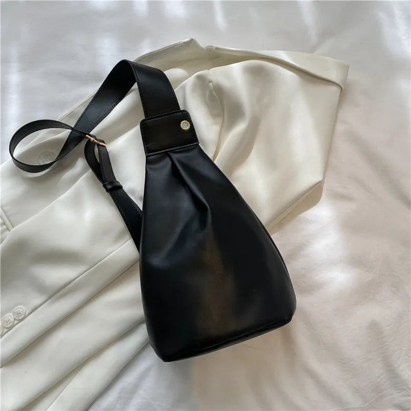 Women's PU Leather Chest Bag Crossbody Purse