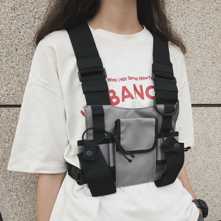 Tactical Chest Rig Hip-Hop Style Men Women Casual Function Outdoor Vest Bag