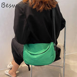 Nylon Crossbody Shoulder Bag for Women - Large Capacity Messenger Bag