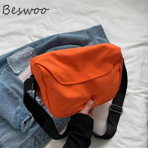 Nylon Crossbody Shoulder Bag for Women - Large Capacity Messenger Bag