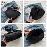 Nylon Crossbody Shoulder Bag for Women - Large Capacity Messenger Bag