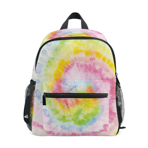 Rainbow Tie Dye Kids Backpack for School 3-8 Years Old