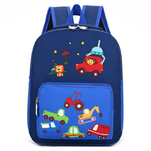 Kids Car World Cartoon School Bags Lightweight Backpack Waterproof Girls Bookbag