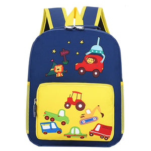 Kids Car World Cartoon School Bags Lightweight Backpack Waterproof Girls Bookbag