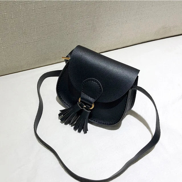 Kids Girls Small Shoulder Bag Sweet PU Leather Crossbody Handbag