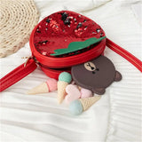 Girls Bling Sequin Handbag PU Shoulder Messenger Bag