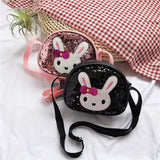 Girls Mini PU Leather Sequins Handbag Small Purse Cross Body Bag