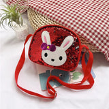 Girls Mini PU Leather Sequins Handbag Small Purse Cross Body Bag