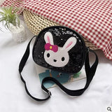 Girls Mini PU Leather Sequins Handbag Small Purse Cross Body Bag